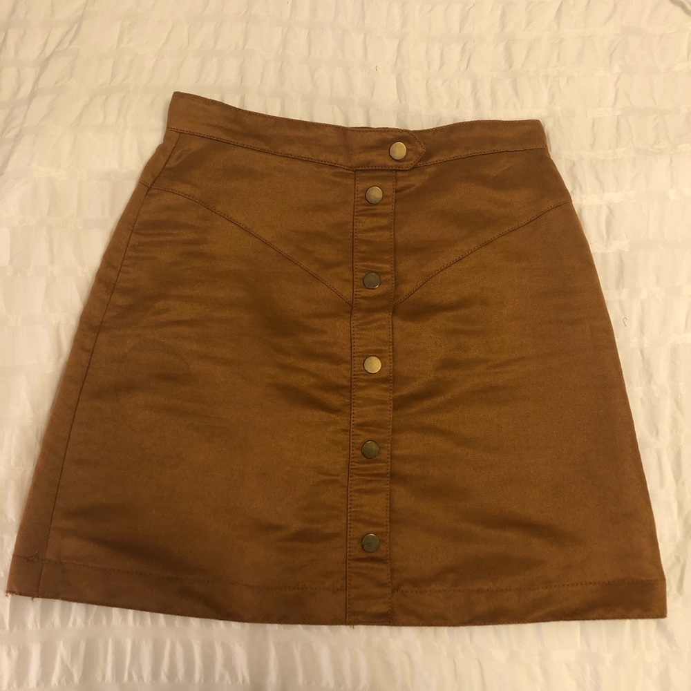 Suede skirt